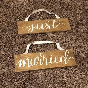 Just married sign